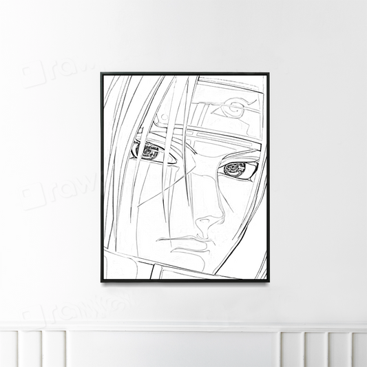 Itachi Uchiha  led photo frame, LED Light Painting Wall Art, Luminous Reflecting Light.