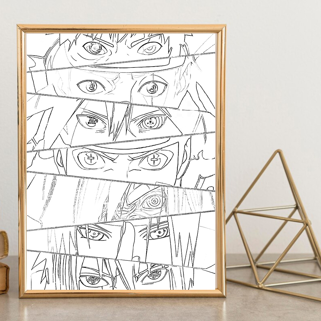 anime eyes led photo frame, LED Light Painting Wall Art, Luminous Reflecting Light.